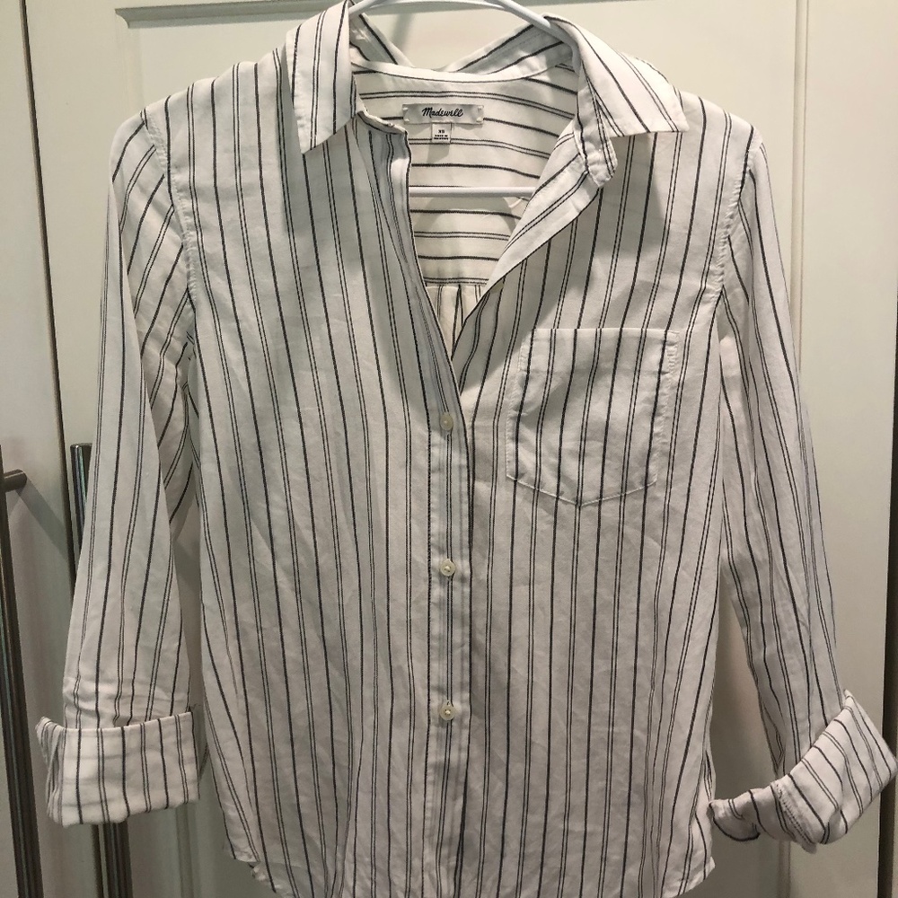 Madewell Button Down Stripped Top XS Womens